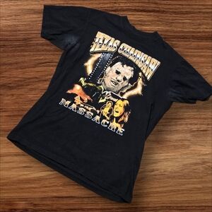 Texas Chainsaw Massacre Black Graphic Tee Shirt